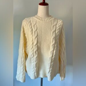 NWOT Wide Sleeve Cream Sweater
